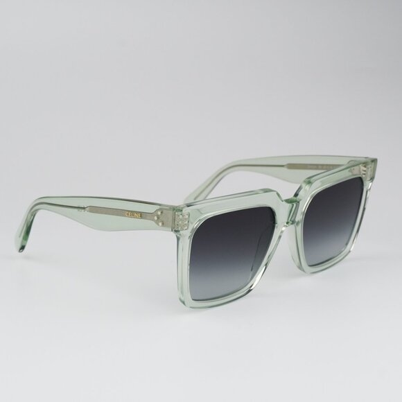 NEW Celine CL4055IN 93B Transparent Green Gradient Square Oversized Sunglasses - Picture 3 of 11